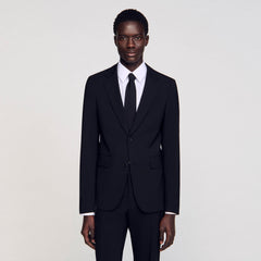 Sandro / Virgin wool suit jacket Black