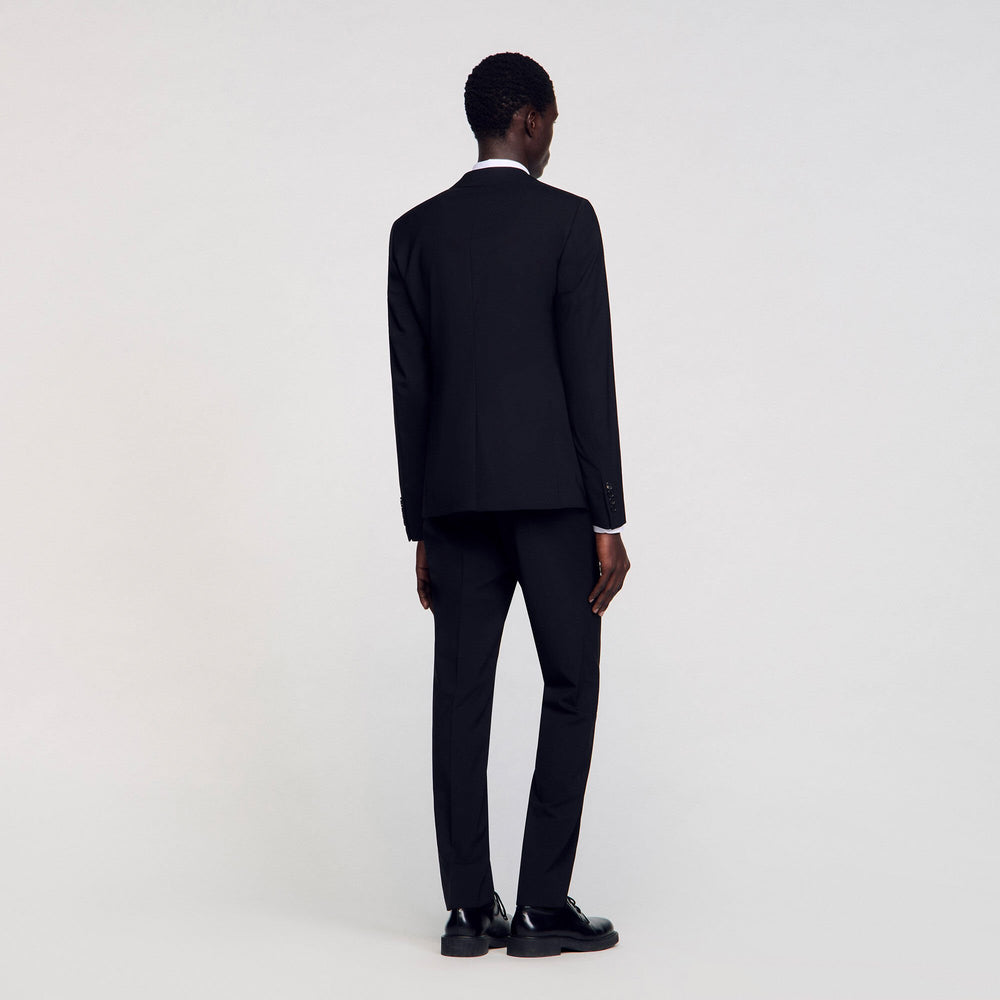 Sandro / Virgin wool suit jacket Black