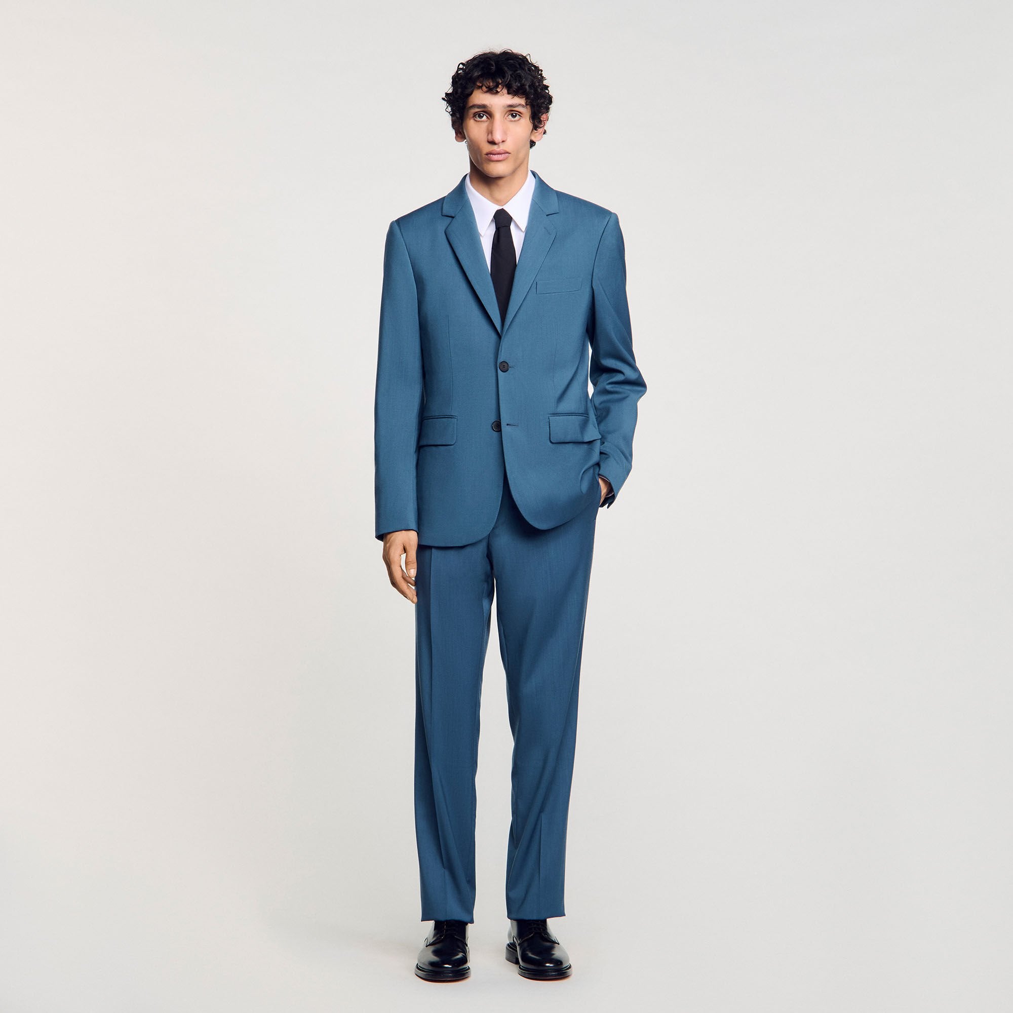 Sandro / Wool suit jacket Thunderstorm Blue
