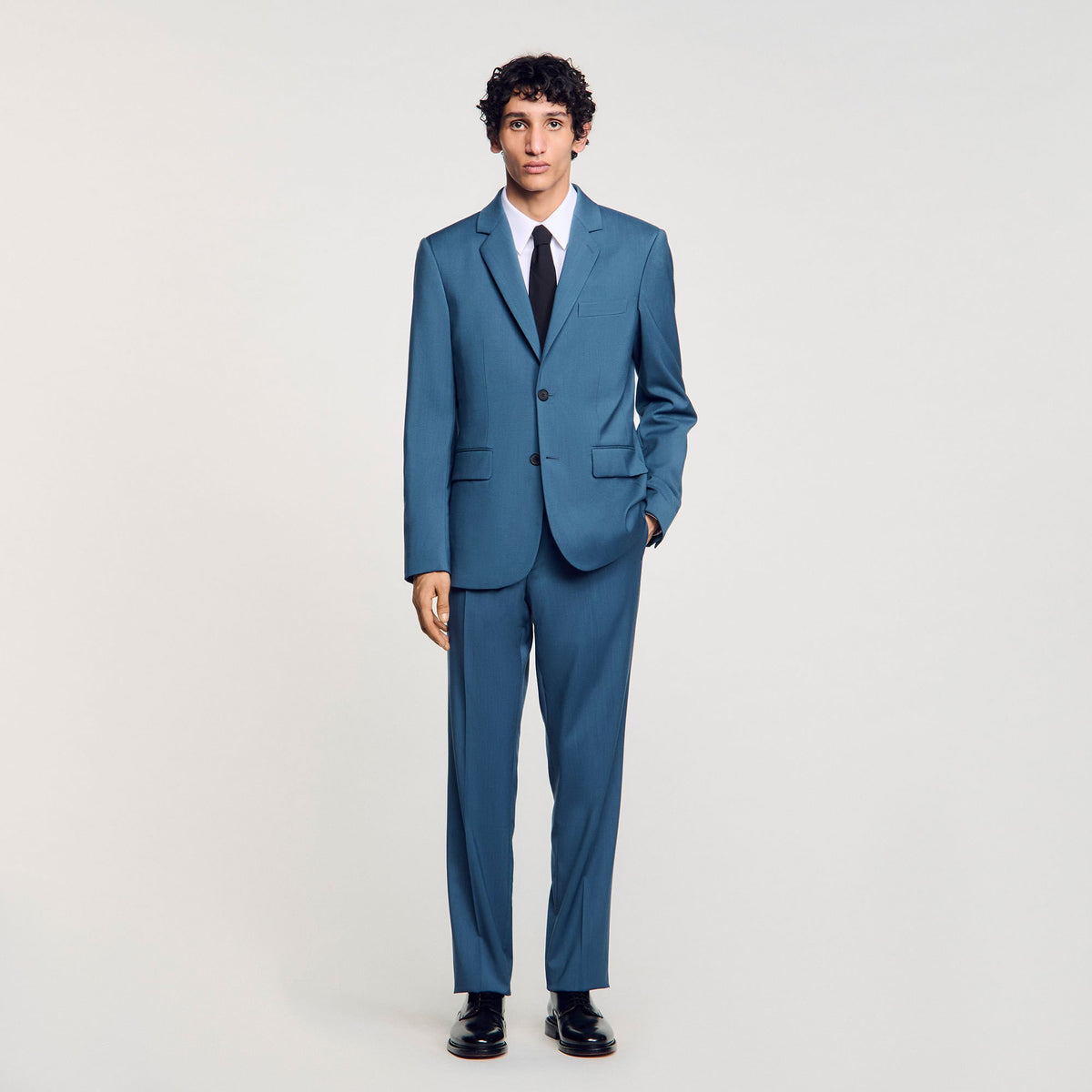 Sandro / Wool suit jacket Thunderstorm Blue