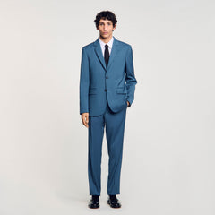 Sandro / Wool suit jacket Thunderstorm Blue