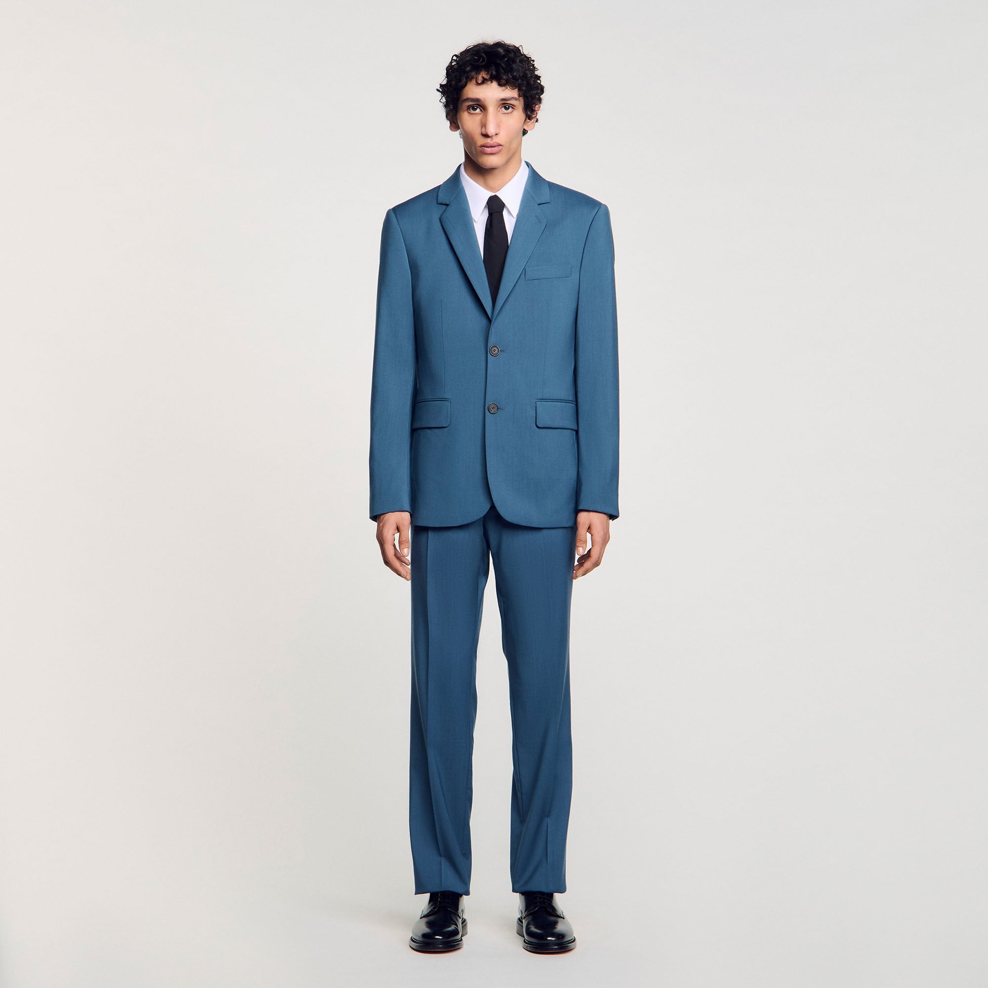 Sandro / Wool suit jacket Thunderstorm Blue