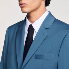 Sandro / Wool suit jacket Thunderstorm Blue