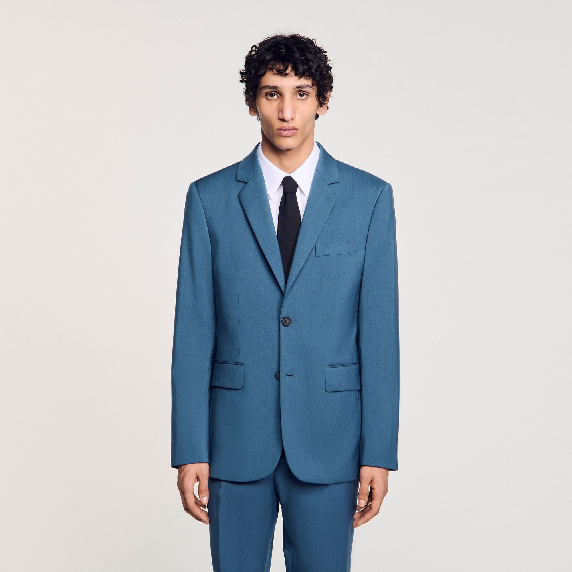 Sandro / Wool suit jacket Thunderstorm Blue