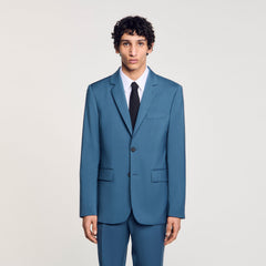 Sandro / Wool suit jacket Thunderstorm Blue