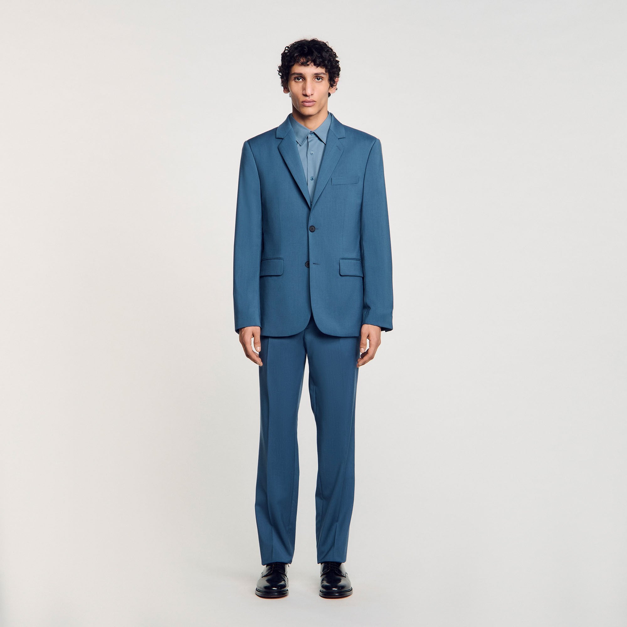 Sandro / Wool suit jacket Thunderstorm Blue