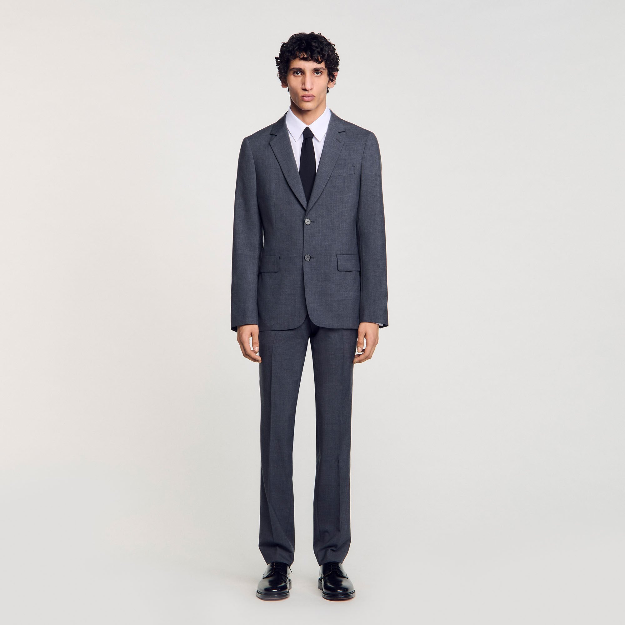 Sandro / Wool suit jacket Mocked Grey