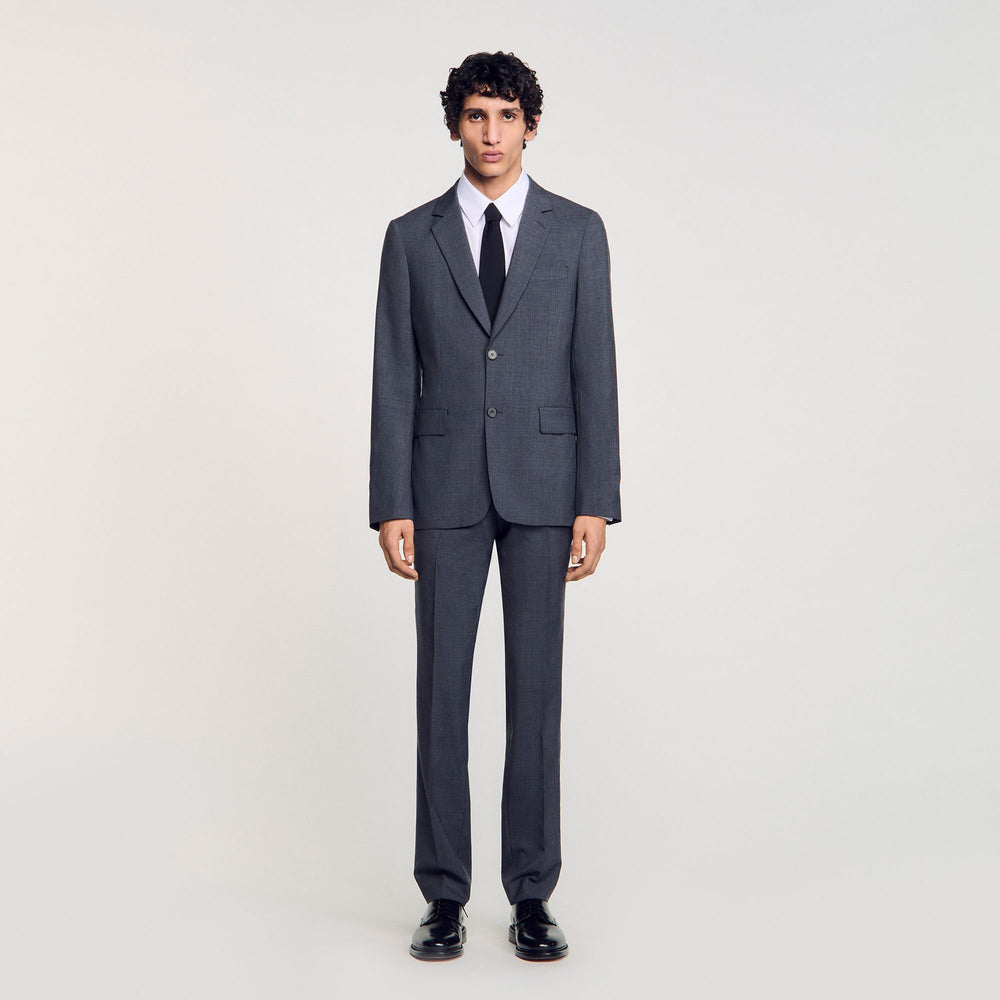 Sandro / Wool suit jacket Mocked Grey