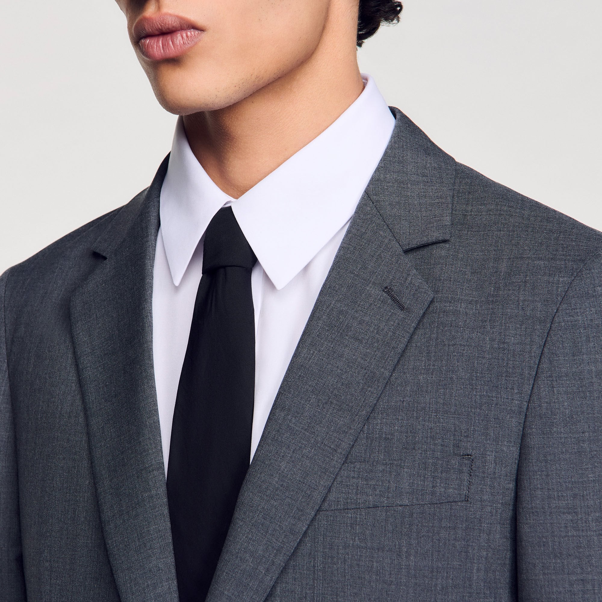 Sandro / Wool suit jacket Mocked Grey