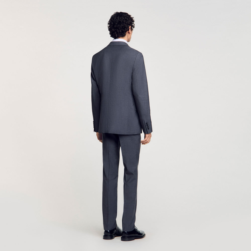 Sandro / Wool suit jacket Mocked Grey