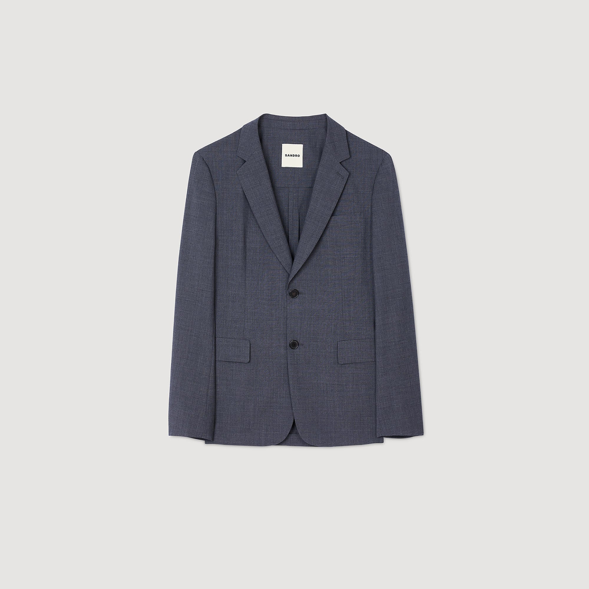 Sandro / Wool suit jacket Mocked Grey