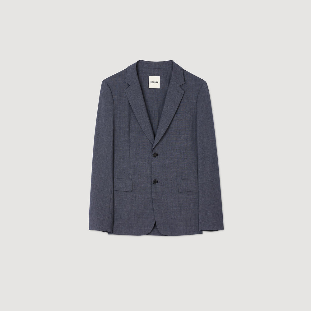 Sandro / Wool suit jacket Mocked Grey