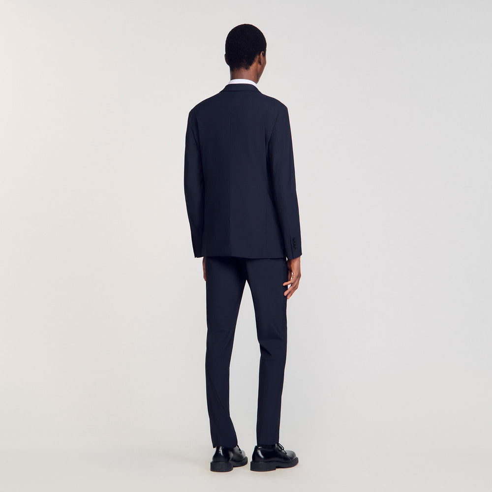 Sandro / Wool suit jacket Navy Blue