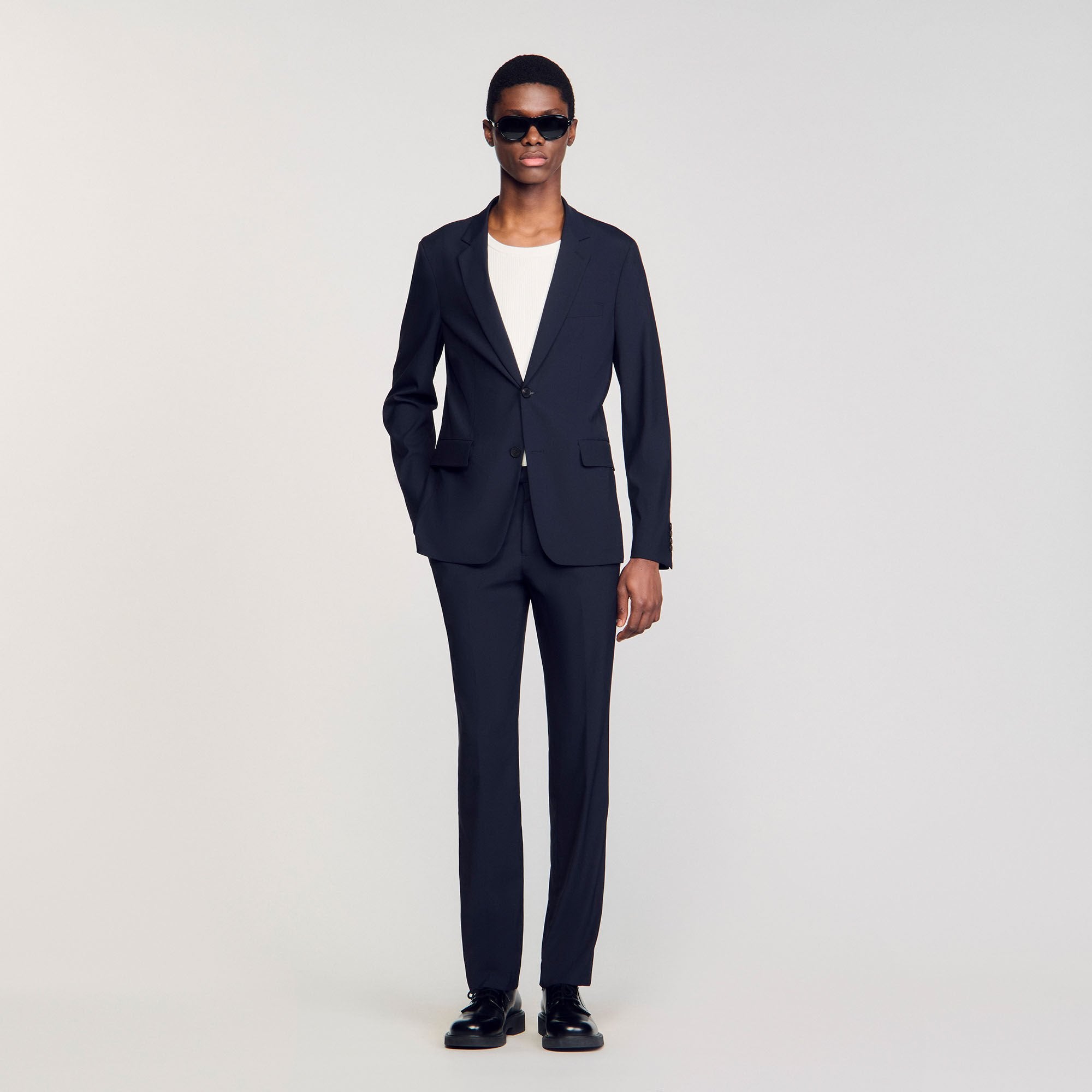 Sandro / Wool suit jacket Navy Blue