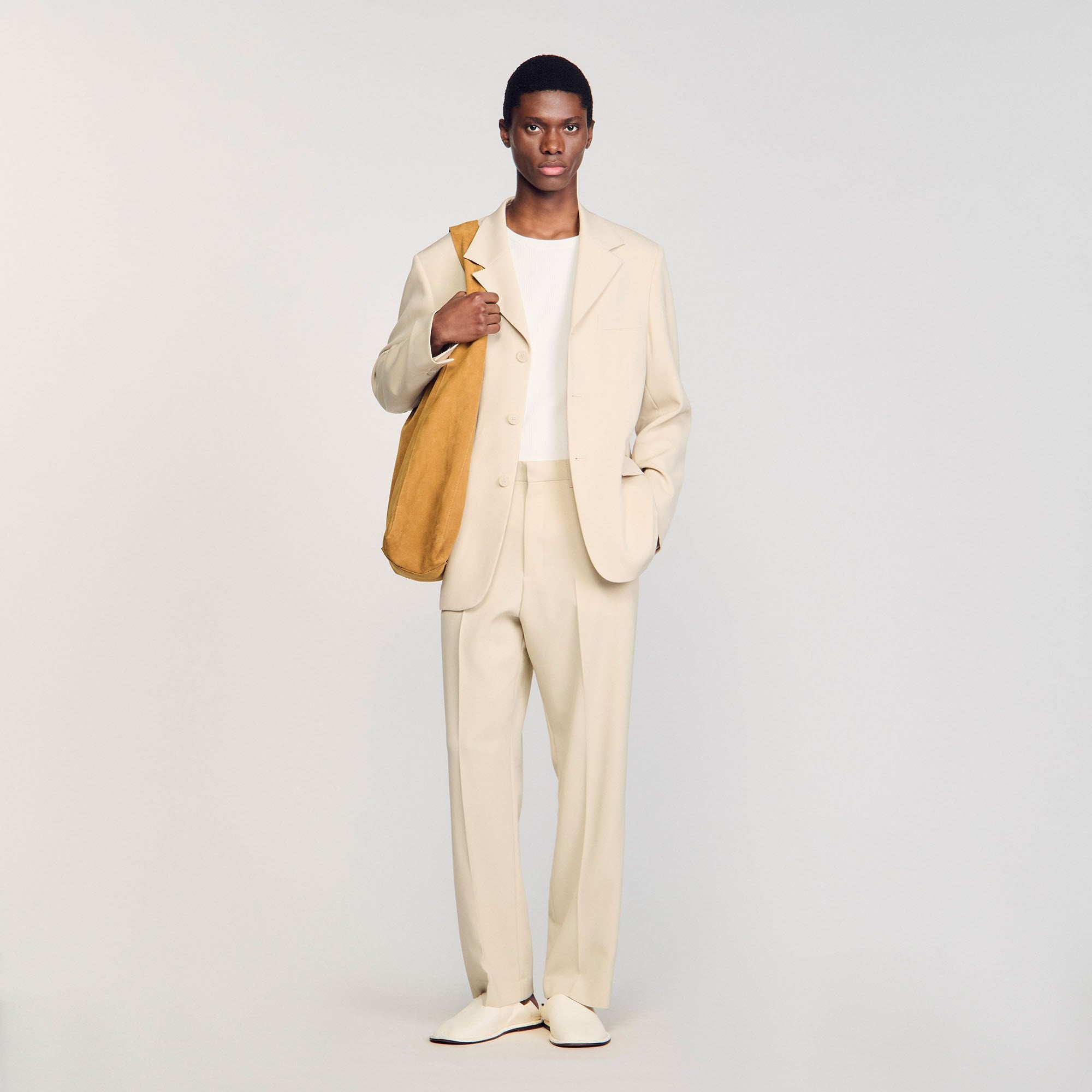 Sandro / Oversized wool suit jacket Oats