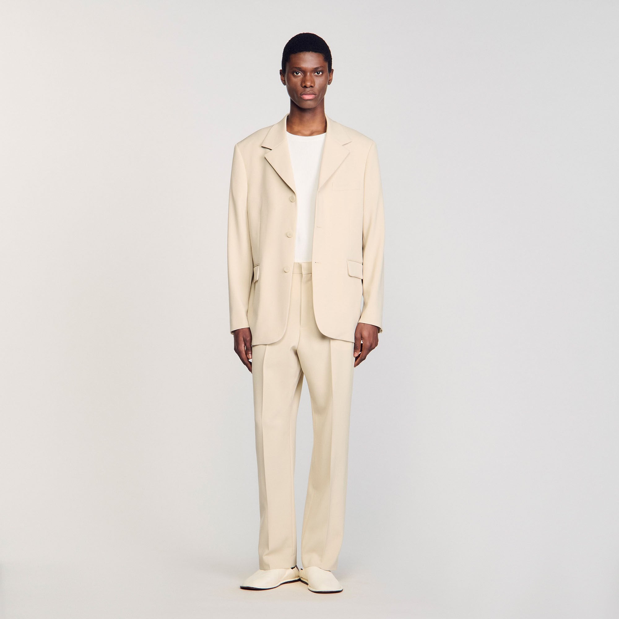 Sandro / Oversized wool suit jacket Oats