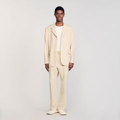 Sandro / Oversized wool suit jacket Oats