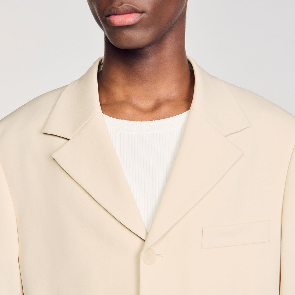 Sandro / Oversized wool suit jacket Oats