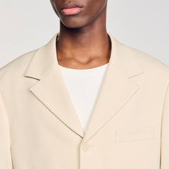 Sandro / Oversized wool suit jacket Oats