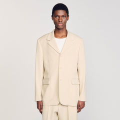 Sandro / Oversized wool suit jacket Oats