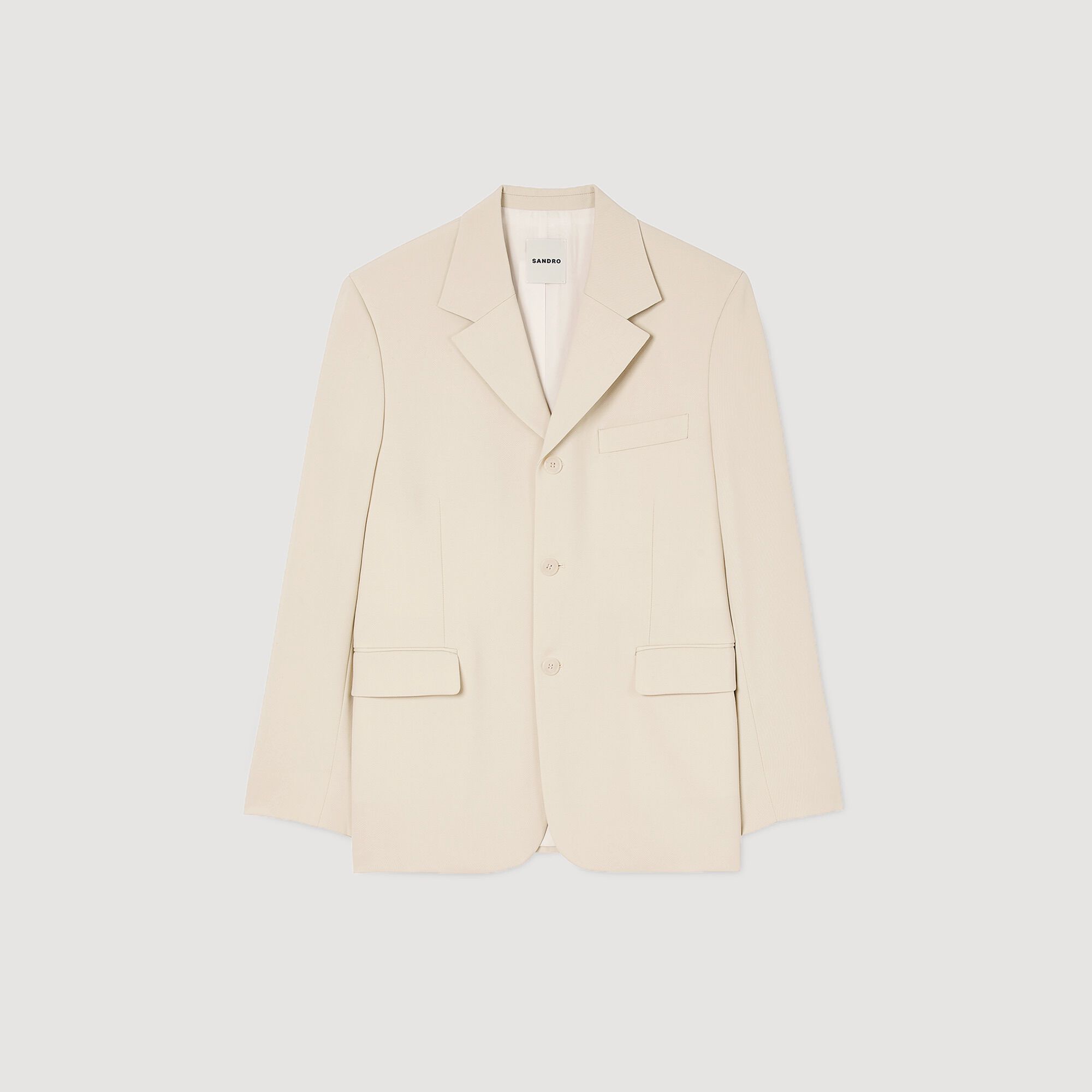Sandro / Oversized wool suit jacket Oats