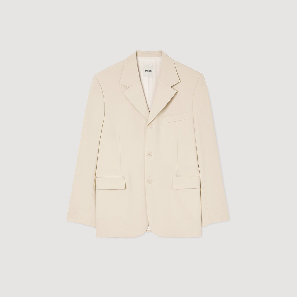 Sandro / Oversized wool suit jacket Oats