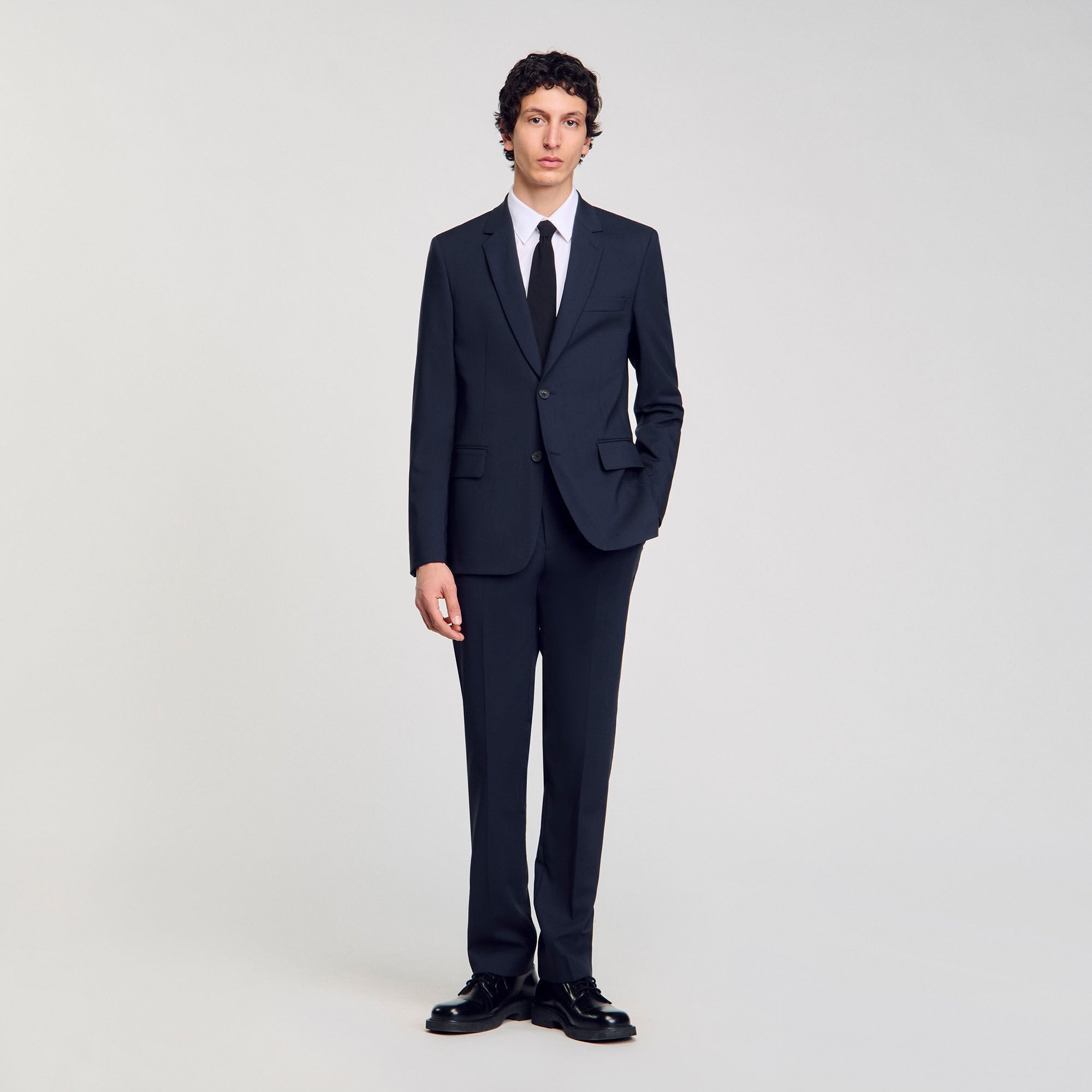 Sandro / Wool suit jacket Midnight Blue