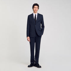 Sandro / Wool suit jacket Midnight Blue