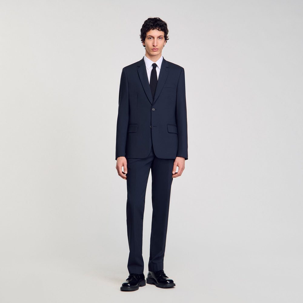 Sandro / Wool suit jacket Midnight Blue