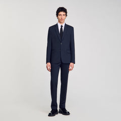 Sandro / Wool suit jacket Midnight Blue