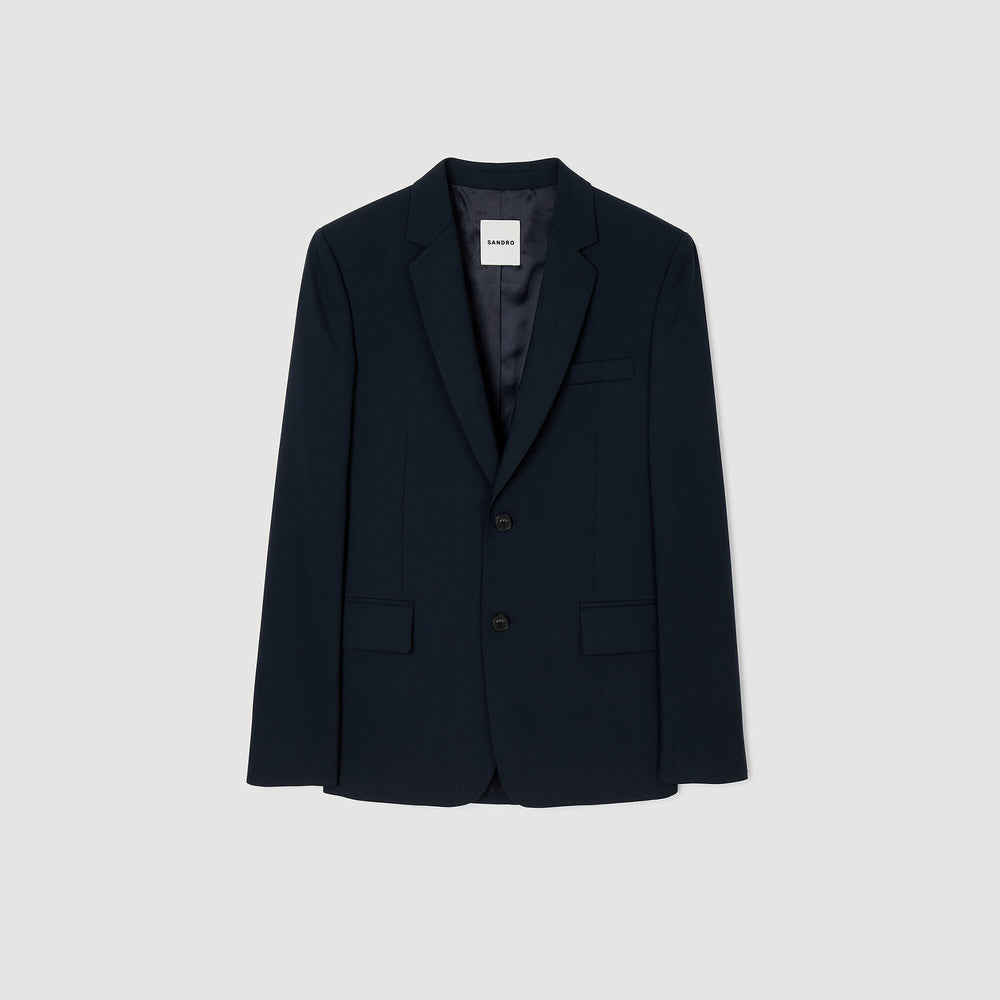 Sandro / Wool suit jacket Midnight Blue