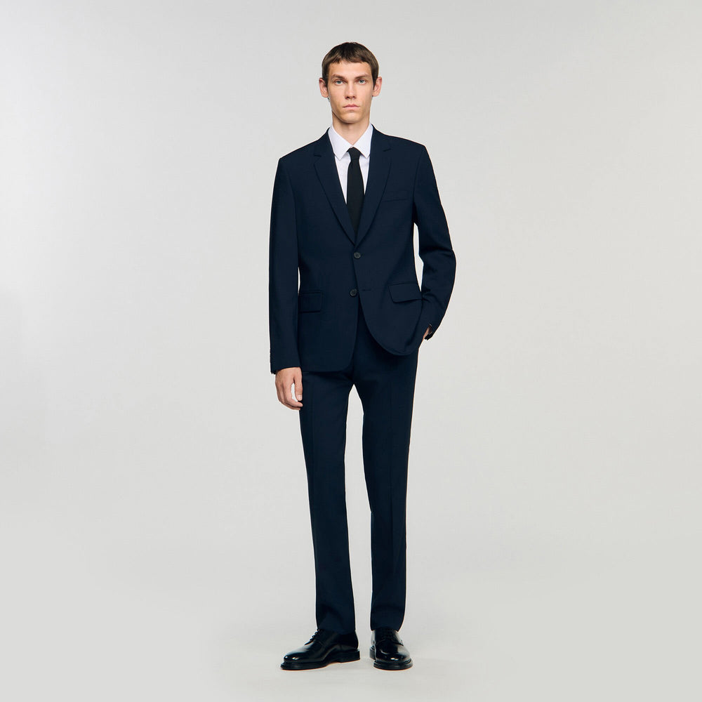 Sandro / Wool suit jacket Navy Blue