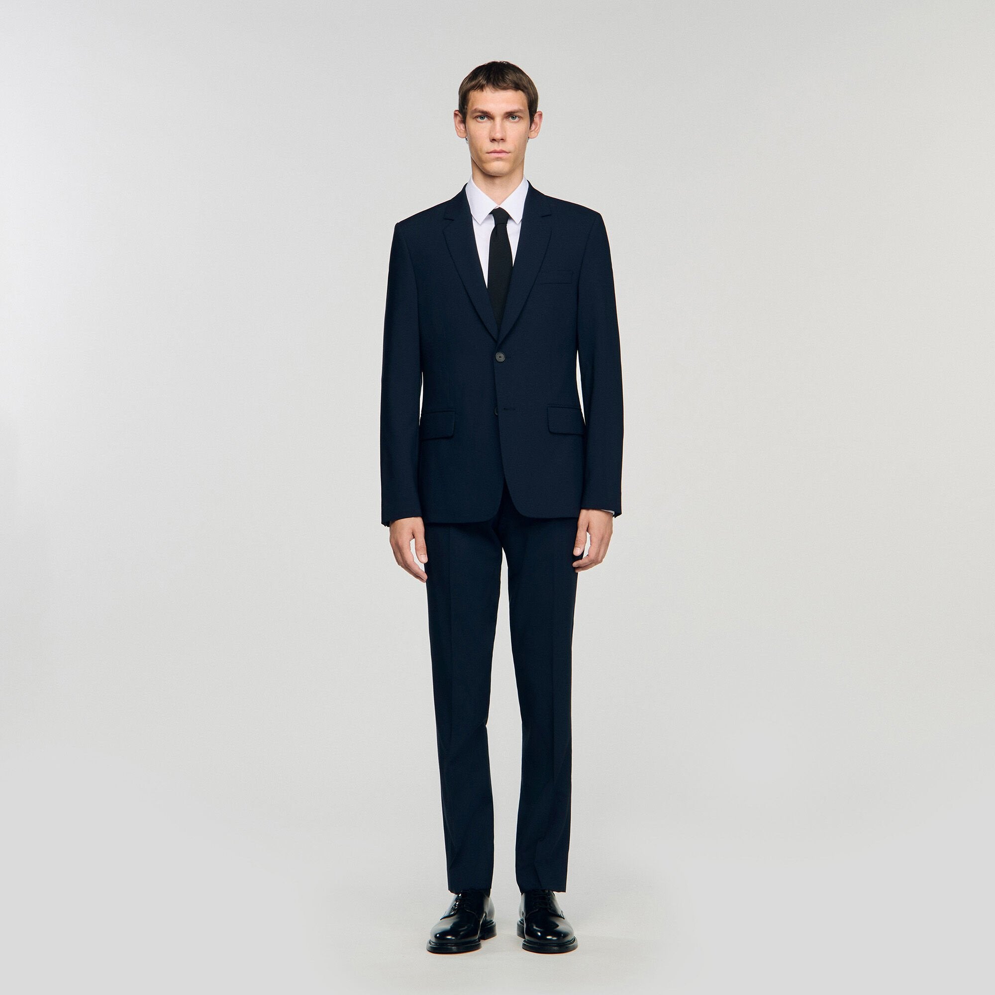 Sandro / Wool suit jacket Navy Blue