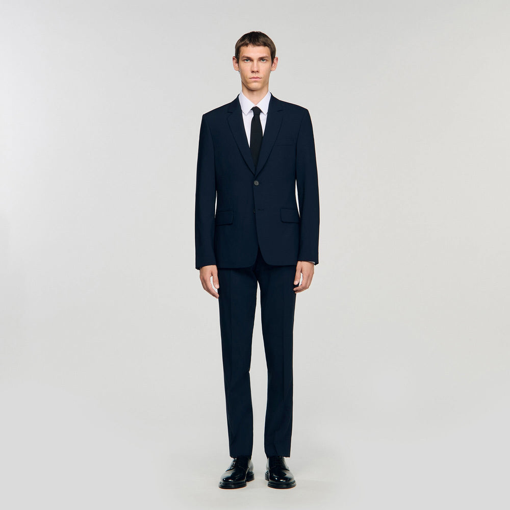 Sandro / Wool suit jacket Navy Blue