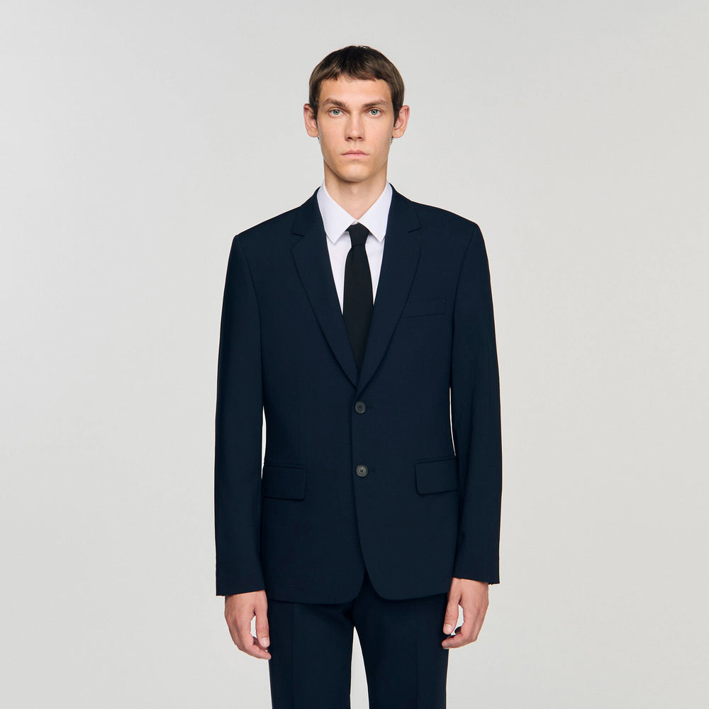 Sandro / Wool suit jacket Navy Blue