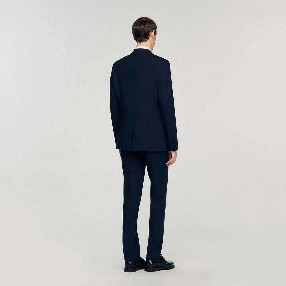 Sandro / Wool suit jacket Navy Blue