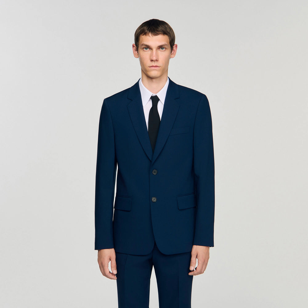 Sandro / Wool suit jacket Royal Blue