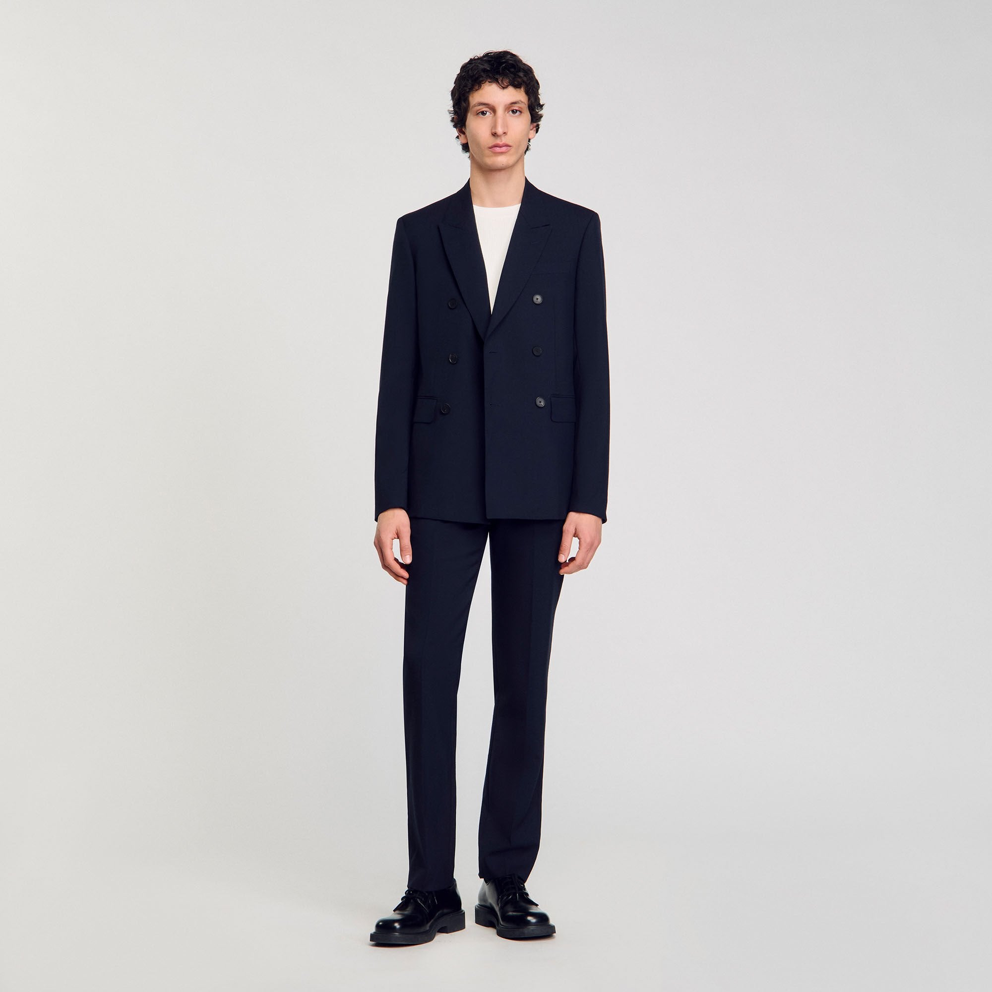 Sandro / Double-breasted suit jacket Navy Blue