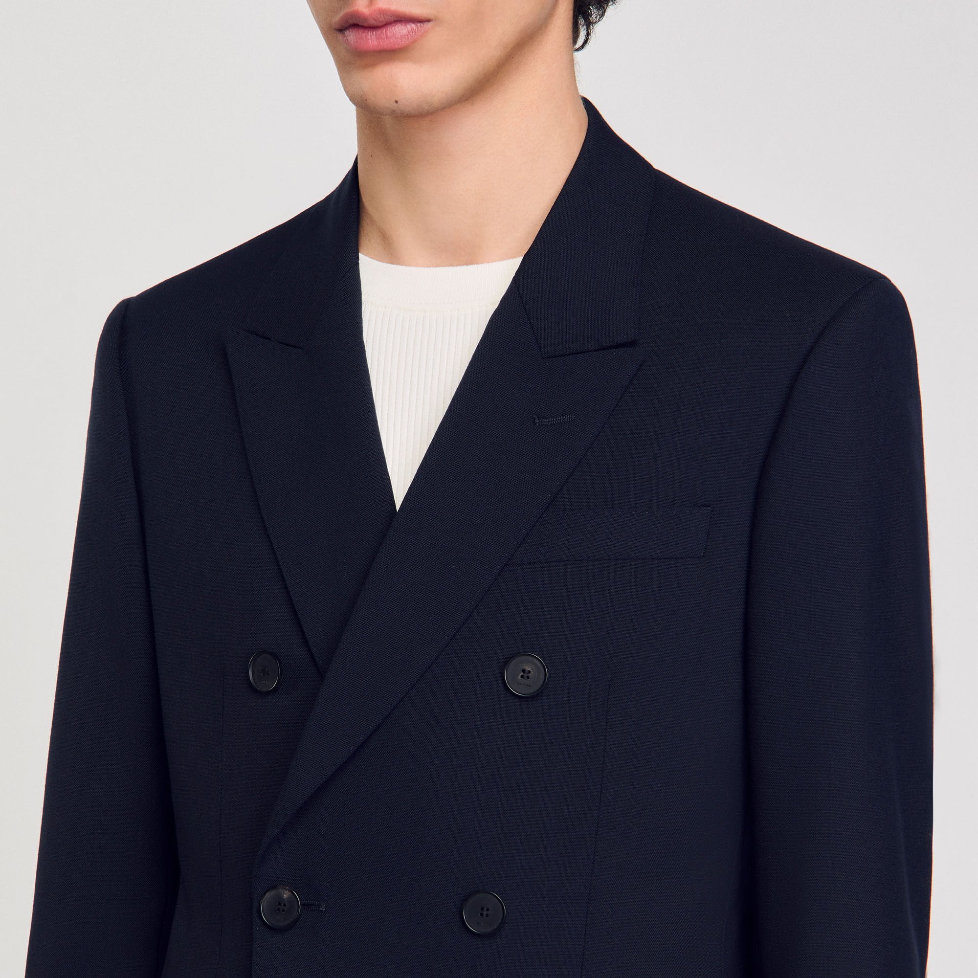 Sandro / Double-breasted suit jacket Navy Blue