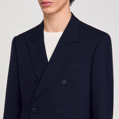 Sandro / Double-breasted suit jacket Navy Blue