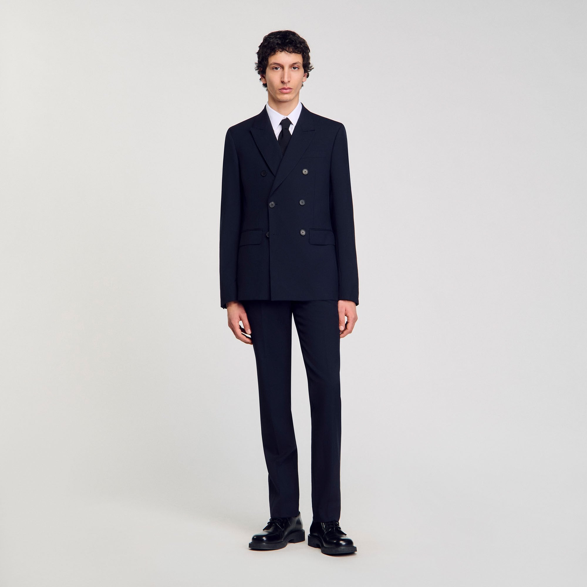 Sandro / Double-breasted suit jacket Navy Blue