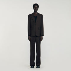 Sandro / Wool suit jacket Chocolate