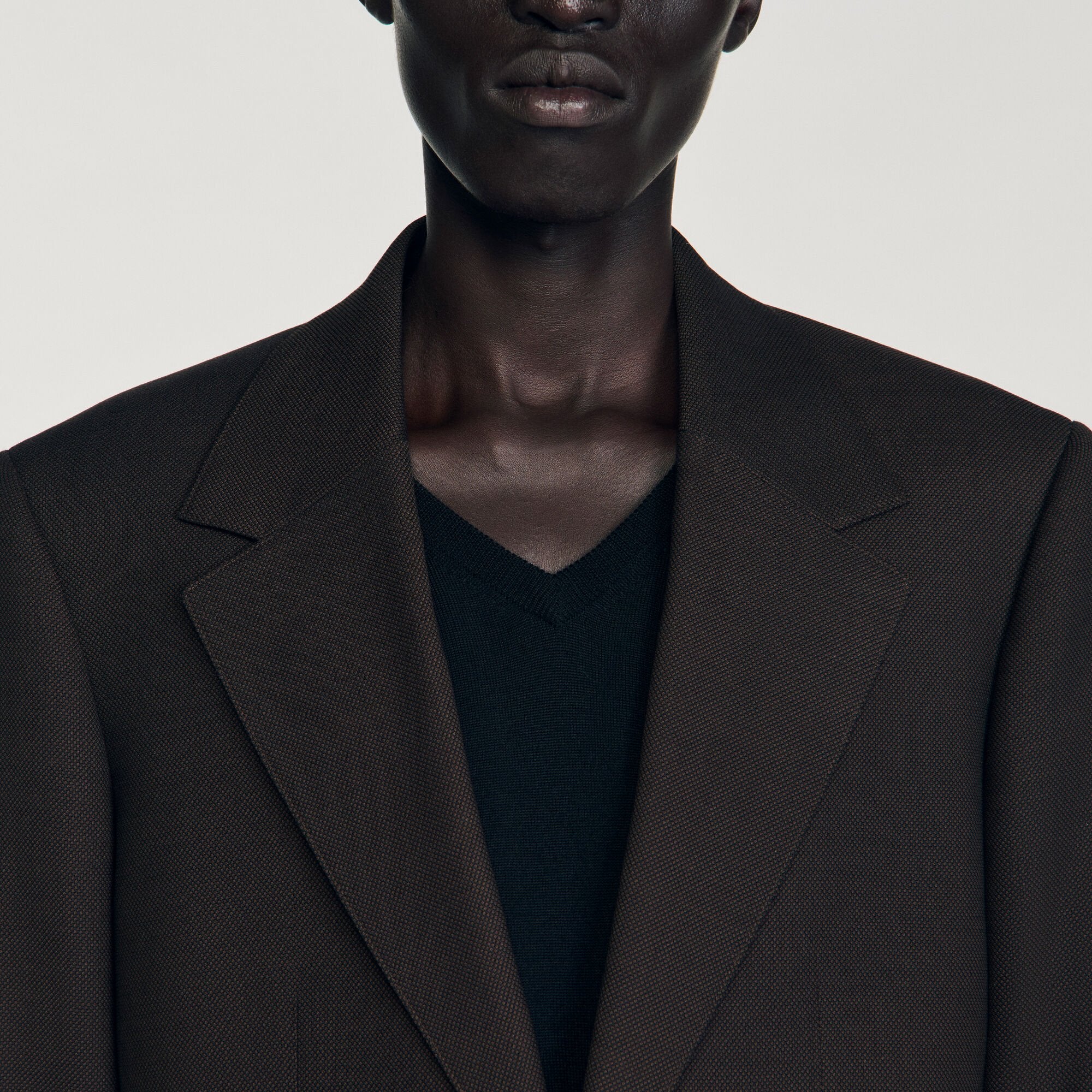 Sandro / Wool suit jacket Chocolate