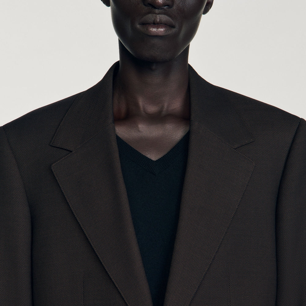 Sandro / Wool suit jacket Chocolate