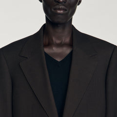 Sandro / Wool suit jacket Chocolate