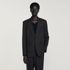Sandro / Wool suit jacket Chocolate