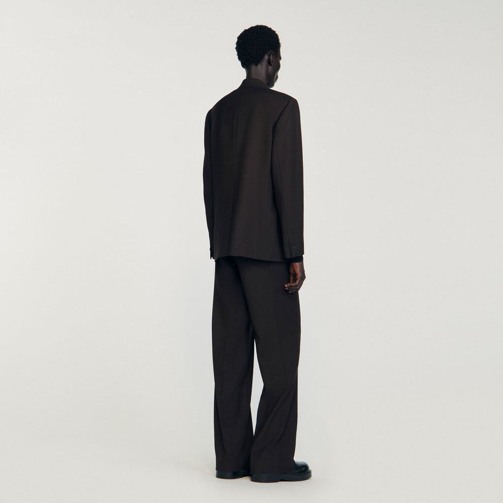 Sandro / Wool suit jacket Chocolate