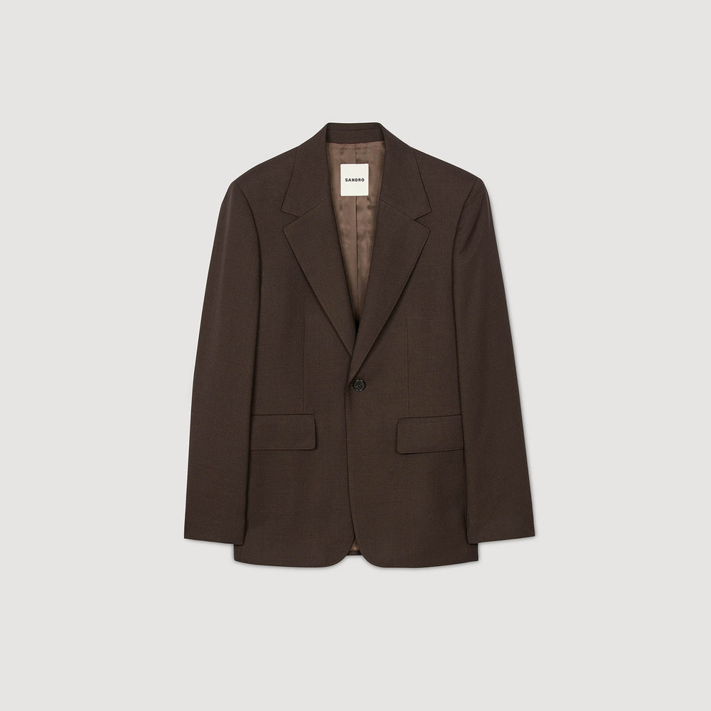 Sandro / Wool suit jacket Chocolate