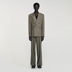 Sandro / Double-breasted suit jacket String Chine