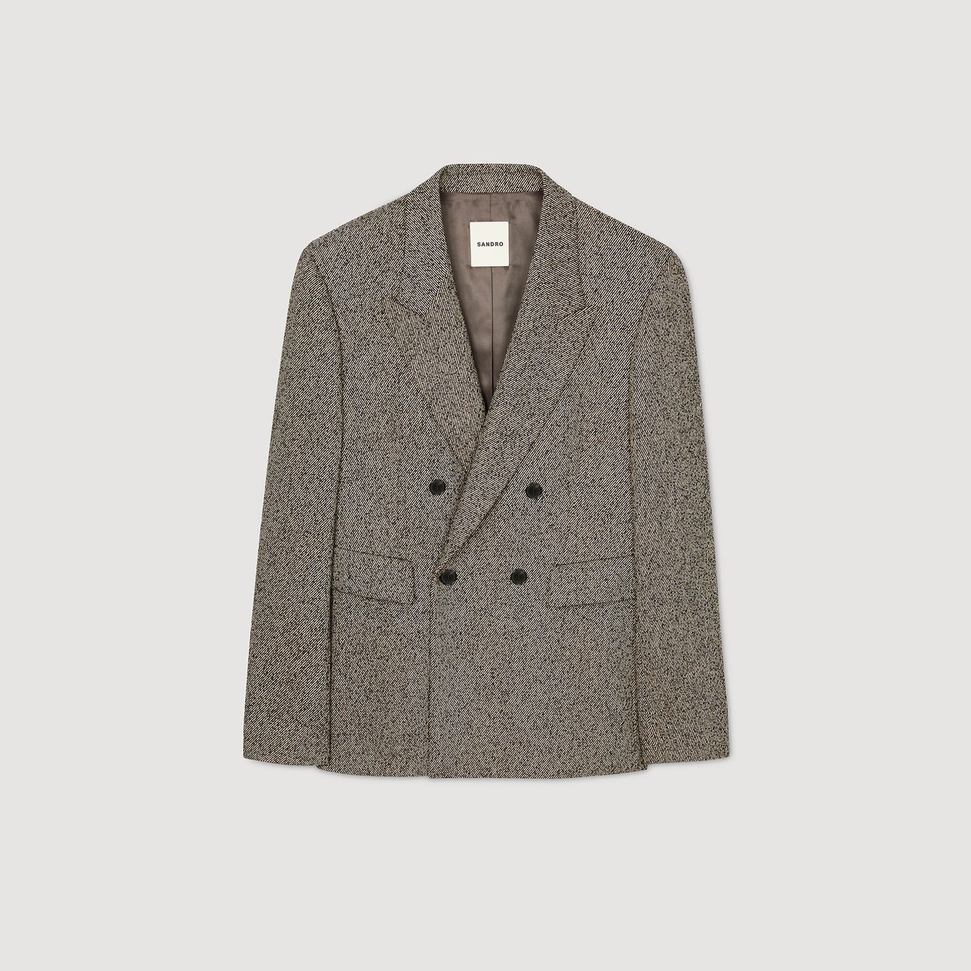 Sandro / Double-breasted suit jacket String Chine